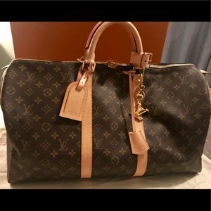 Louis Vuitton KEEPALL 50 with extra accessories!